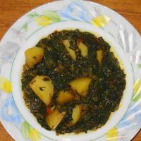 Aloo Palak · Vegetarian. Fresh spinach and potato cooked with mild spices and herbs.