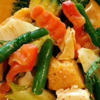 Pumpkin Curry · Another delicious red curry with addition of perfectly cooked pumpkin – recommended with chi...