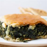 Spinach Pie Lb · With Greek salad and cup of soup.