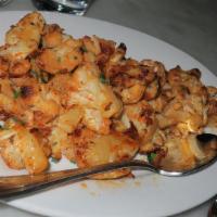 Nashville Hot Cauliflower · crispy fried cauliflower, house made hot sauce, blue cheese