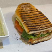 Grilled Chicken Sandwich · Grilled chicken, romaine lettuce, tomatoes w/ homemade chipotle mayo