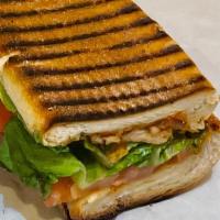 Grilled Chicken Sandwich · Grilled chicken, romaine lettuce, tomatoes w/ homemade chipotle mayo