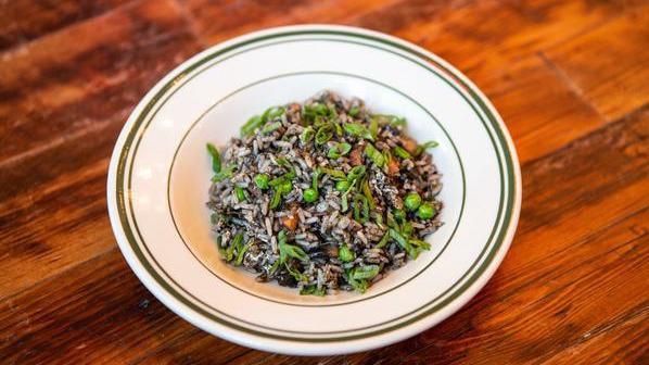 Huitlacoche Fried Rice · Vegetable fried rice with Huitlacoche. Contains egg.