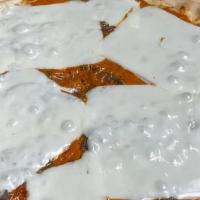 Vodka Sauce Pizza · Mozzarella cheese and creamy vodka sauce.