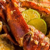Combo E  套餐E · Canada Lobster + Dungeness Crab +King Crab Legs + Big Head Shrimp + Corn & Potato
加拿大龙虾+温哥华大...