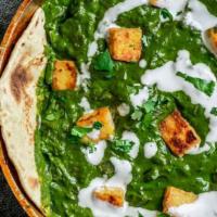 Palak Paneer سبانخ بالجبنة  · Spinach, cottage cheese cubes, onion, tomato, garlic, ginger, cilantro, heavy cream, Indian ...