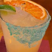 Virgin Margarita · Fresh lime, agave syrup, splash of orange juice, nonalcoholic triple sec