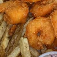 Fried Shrimp Basket W/Fries · With Hand Cut Fries & Homemade Coleslaw
