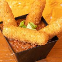 Mozzarella Stix  · Seasoned and breaded mozzarella sticks served with a side of marinara sauce