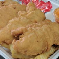 Chicken Fingers With Fries · 4 pieces.
