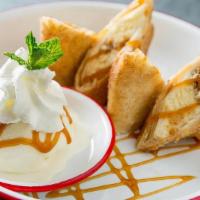 Mexico City · Banana Caramel Cheesecake inside of Egg Roll wrapper - tossed in cinnamon sugar and served w...