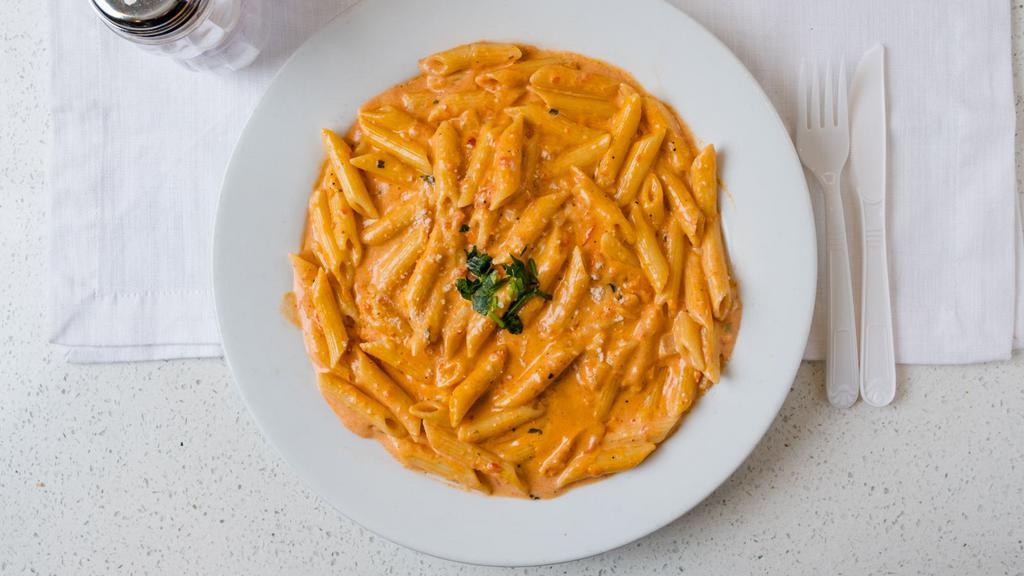 Penne Ala Vodka · Add meat for an additional charge.