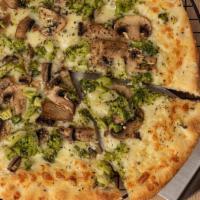 Garlic, Broccoli, & Mushroom · This is a white pizza, NO RED SAUCE