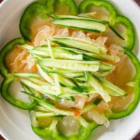 Jellyfish Cucumber Salad / 黄瓜拌海蜇 · 