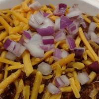 Texas All-Beef Chili · Gluten-free, dairy-free. House ground brisket beef, onions, and spices. Served with optional...