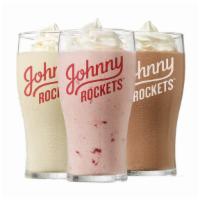 Original Shake · Hersheys Chocolate, Vanilla or Strawberry syrup blended with our specialty Johnny Rockets ic...