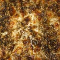 Mediterranean Pizza · Thin whole wheat or regular crust pizza, with low fat mozzarella cheese. Spiced with zatar a...