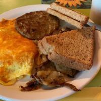 Classic Breakfast · 2 eggs, choice of breakfast meat, toast & home fries.