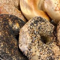Bagels · BIG, crusty on the outside, soft and chewy inside.