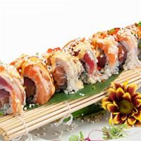 2011 Roll · Tuna, salmon, yellowtail and asparagus, topped with tuna, salmon and yellowtail with chef's ...