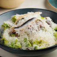Little Gem Caesar · Baby gem, croutons, boquerones (anchovies), parmigiano reggiano