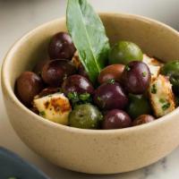 Olives  + Haloumi · Gaeta + Castelvetrano Olives