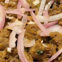 Mushroom Sukka Varuval · Mushroom/Caramelized Onions/Curry leaves/Coriander/Fennel/Cumin/Garam Masala (GF)