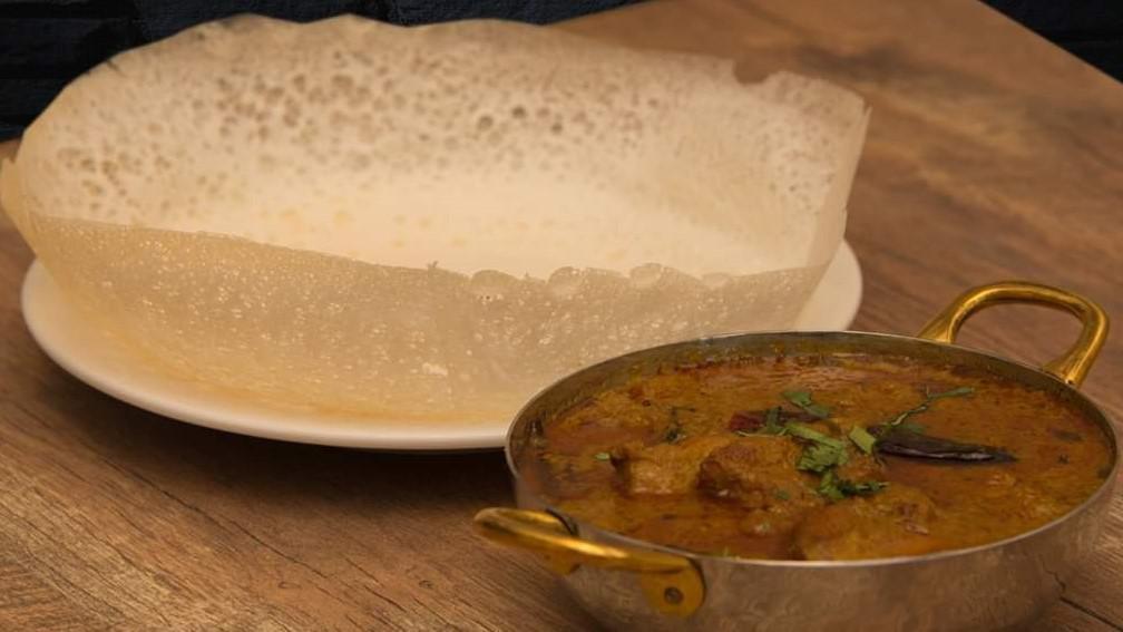 Appam With Chicken Curry · 