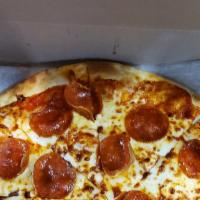 Pepperoni Pizza · A tortilla toasted with low-fat mozzarella cheese, marinara sauce and pepperoni.