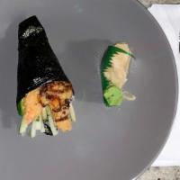 Shrimp Tempura Roll · Served with masago avocado cucumber and special sauce.