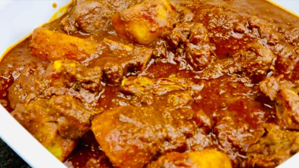 Potato Lamb Curry · Gluten free. Lamb vindaloo. Spicy pungent curry with potato and lamb.