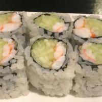 Shrimp Cucumber Roll · Shrimp with cucumber. rice outside