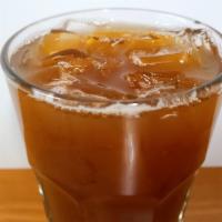 Iced Chaider · Organic Masala Chai tea concentrate and apple cider over ice