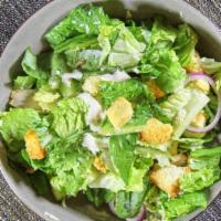 Chicken Caesar Salad · Romaine lettuce, croutons, parmesan cheese, and chicken.