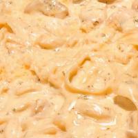 Alfredo Pasta · Served with chicken or shrimp; covered in rich and creamy alfredo sauce.