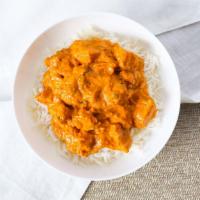Chicken Tikka Masala · Gluten-Free. Barbecued chicken pieces simmered in a sauce made with onions, tomatoes and cre...