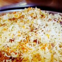 Special Chicken Biryani (Boneless) · Gluten-free.  Hot. Basmati rice cooked with tender chunks of chicken, blended with herbs and...