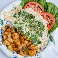Healthy Omelet · Egg whites and vegetables.