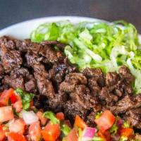 Bowl · Served with rice, oaxacan black beans, lettuce, pico de gallo and BTC's Mexican queso mix.