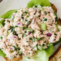 Tuna Salad · Brioche Bread, Tuna ( capers, celery, jalapeños), Onion, Mayonnaise.