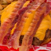 Bacon Cheese Bopper Hamburger · One third pound of premium beef, bacon and cheese.