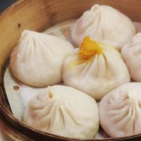 Crab Meat And Pork Steam Juicy Buns (6 Pieces) 蟹粉小笼包 · All Homemade.