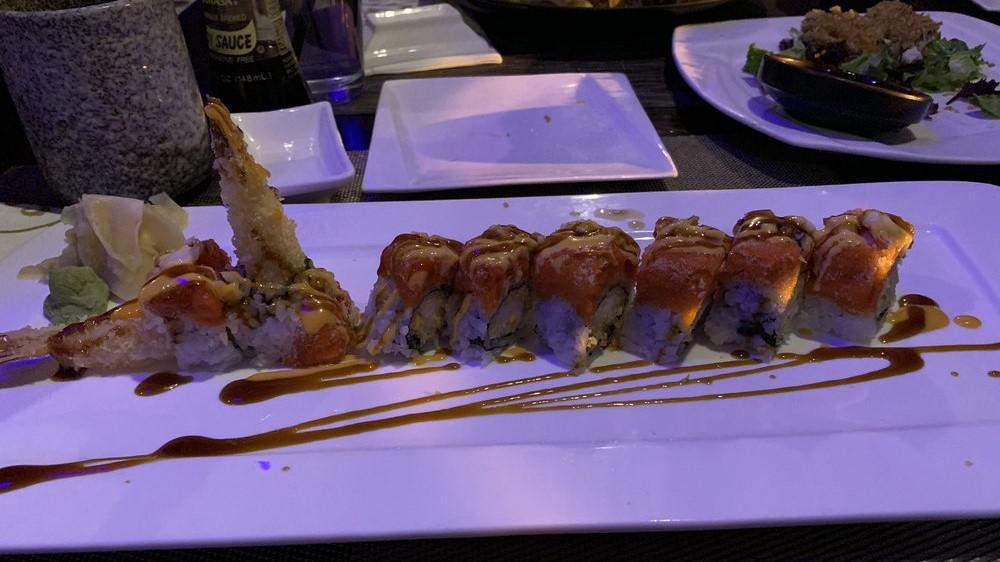 Ak47 Roll · Shrimp tempura inside topped w. spicy tuna, lobster meat and roasted shredded seaweed, served with chef's special sauce.

Consuming raw or undercooked meats, poultry, seafood, shellfish or eggs may increase your risk of foodborne illness, especially if you have.