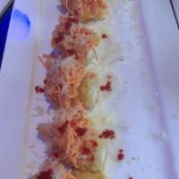 Screaming Orgasm Roll · Shrimp tempura wrapped with slice salmon, topped with spicy crab, served with chef's special...
