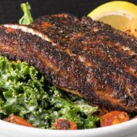 Pollock Over Kale Caesar Salad · 5-6 ounces of Wild Caught, Fresh, Never Frozen Pollock served Blackened, Fried or Grilled. S...