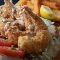 Shrimp Poboy · 6 Peeled & Deveined Jumbo Shrimp prepared Blackened, Fried, or Grilled on a Butter Toasted F...