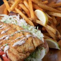 Pollock Poboy · 5-6 ounces of Wild Caught, Fresh, Never Frozen Pollock served Blackened, Fried, or Grilled o...