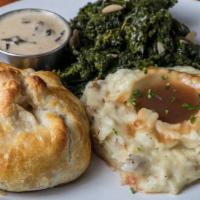 Portobello Mushroom Wellington · Portobello Mushroom Wellington stuffed with Quinoa, Corn, Peas, Carrots, Goat Cheese, and ba...