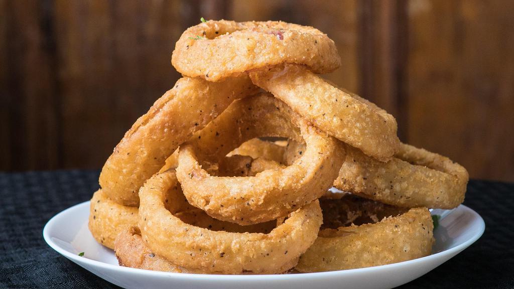 Onion Rings · Served with a side of ketchup