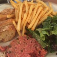 Steak Au Poivre & Frites · Angus sirloin.